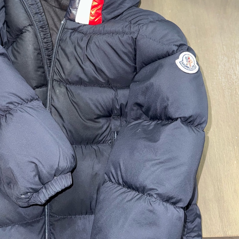 Moncler Navy Jacket with Comic Detail